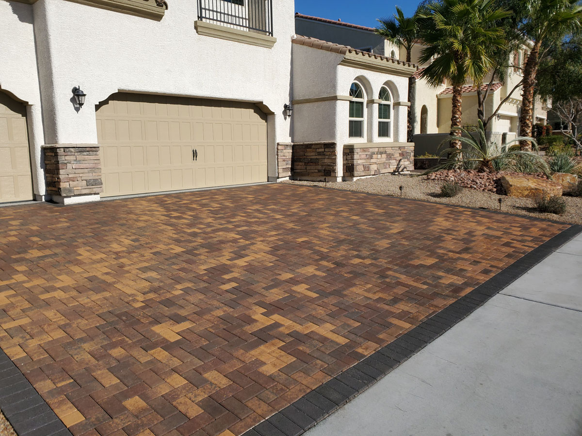 Envious Drive paver sealing project in Las Vegas