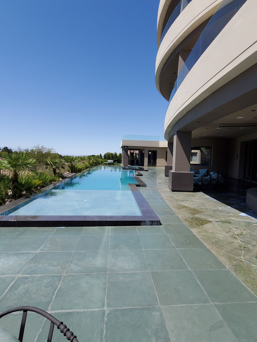 Upscale Slate paver sealing project in Las Vegas