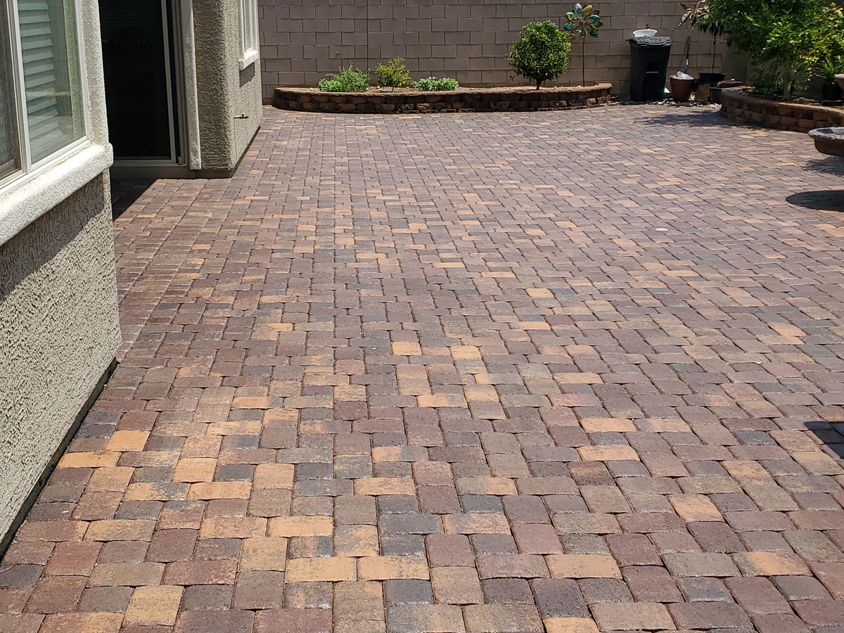 Extra Large Patio paver sealing project in Las Vegas